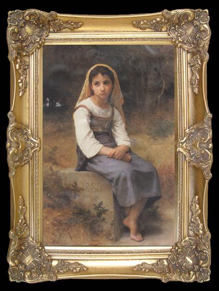 framed  Adolphe William Bouguereau Meditation (mk26), TA216